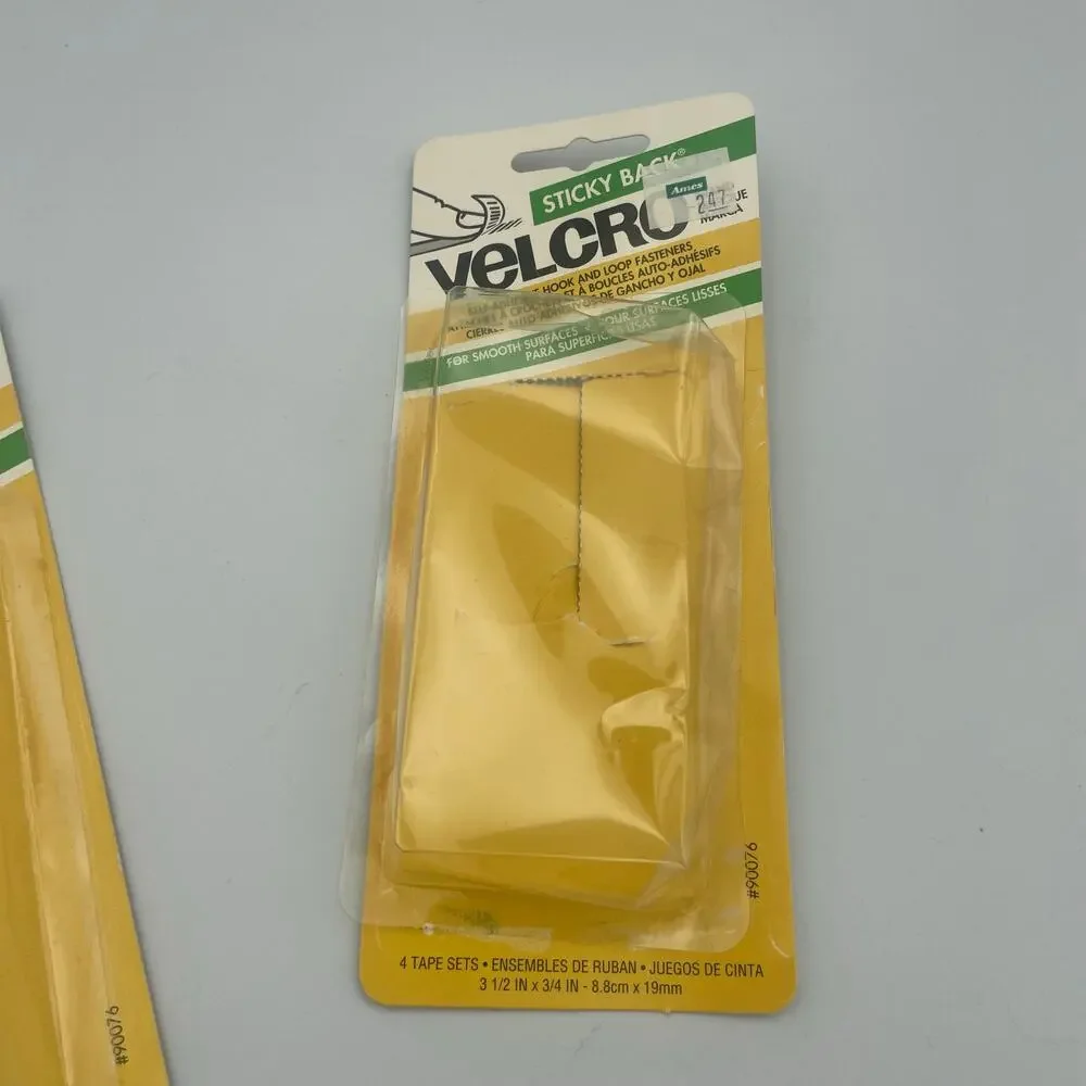 Two VINTAGE packages of velcro strips